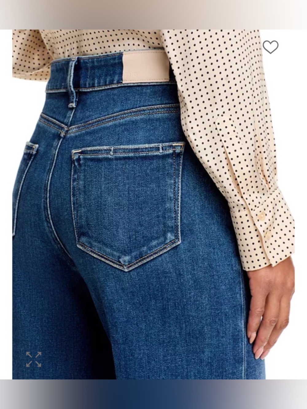 PAIGE Anessa Petite Ankle Wide Leg Raw Hem Jeans - Picture 7 of 10